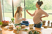 Pregnant women cooking