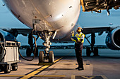 Airport ground crew worker