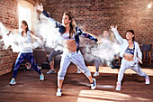 Young hip hop dancers with powder dancing