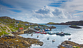 Fishing boats in harbour, Hebrides, Scotland