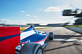 Formula one race car on sports track