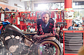 Serious motorcycle mechanic