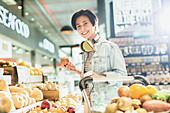 Portrait woman in market