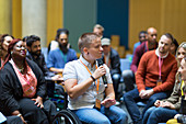 Female speaker in wheelchair talking