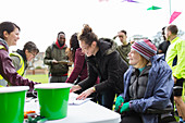 Runners checking in at charity run