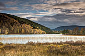 Autumn hills and lake, Scotland