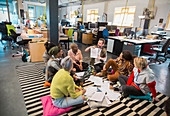 Creative business people meeting, brainstorming