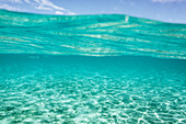 Tranquil blue ocean and water surface