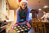 Teenage girl baking