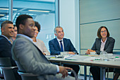 Business people listening in meeting