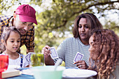 Family playing cards