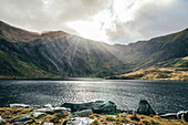 Mountains and lake, Snowdonia NP, UK