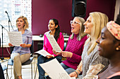 Women's choir singing