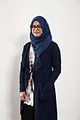 Portrait teenage girl wearing hijab