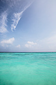 Idyllic, turquoise ocean under blue sky, Maldives