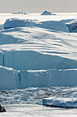 Melting polar icebergs Greenland