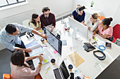Designers working in open plan office