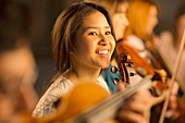Smiling violinist