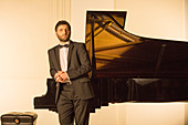 Portrait of confident pianist