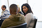 Business people talking in conference room meeting