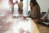 Business people talking in conference room meeting