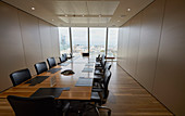 Long wood conference room table