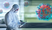 Scientist researching coronavirus