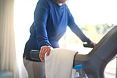Woman exercising on treadmill