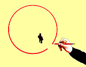 Isolation, conceptual illustration