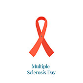 Multiple sclerosis awareness ribbon, illustration