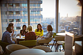 Business people meeting cafeteria