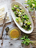 Leek salad with vinaigrette and capers