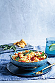 Smoked cheddar and chorizo ovenbaked risotto