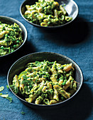 Pea, spinach and ricotta pasta