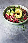 Purple quinoa salad