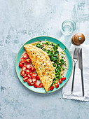 Veg-packed omelette