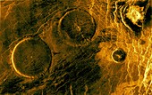Volcanic pancake domes, Venus, radar image