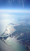 Salt marshes, aerial photograph