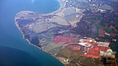 Salt marshes, aerial photograph