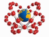 Coronavirus threat, conceptual illustration