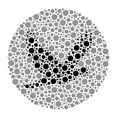 Colour blindness test chart, illustration