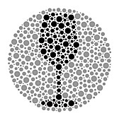 Colour blindness test chart, illustration