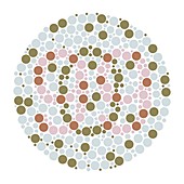 Colour blindness test chart, illustration