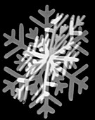 Snowflake decoration, X-ray