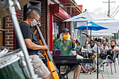 Open air jazz club during Covid-19 outbreak