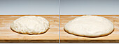 Bread dough rising
