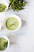 Cucumber soup with tarragon