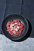 Risotto with baked beetroot and goat's cheese