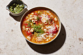 Summer minestrone with tomatoes and fennel
