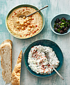 Türkisches Hummus und Haydari